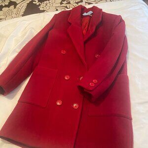 Red Double-Breasted Coat